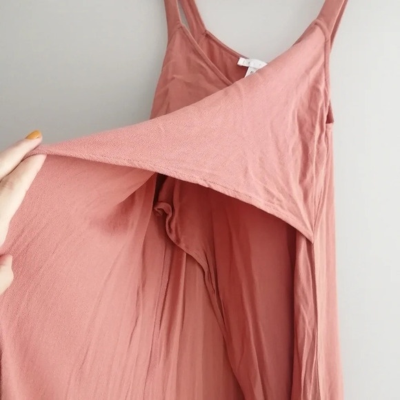 Leith Walk Thru Hi Low Asymetrical Flowy Tank Top with Train XS - Picture 8 of 15